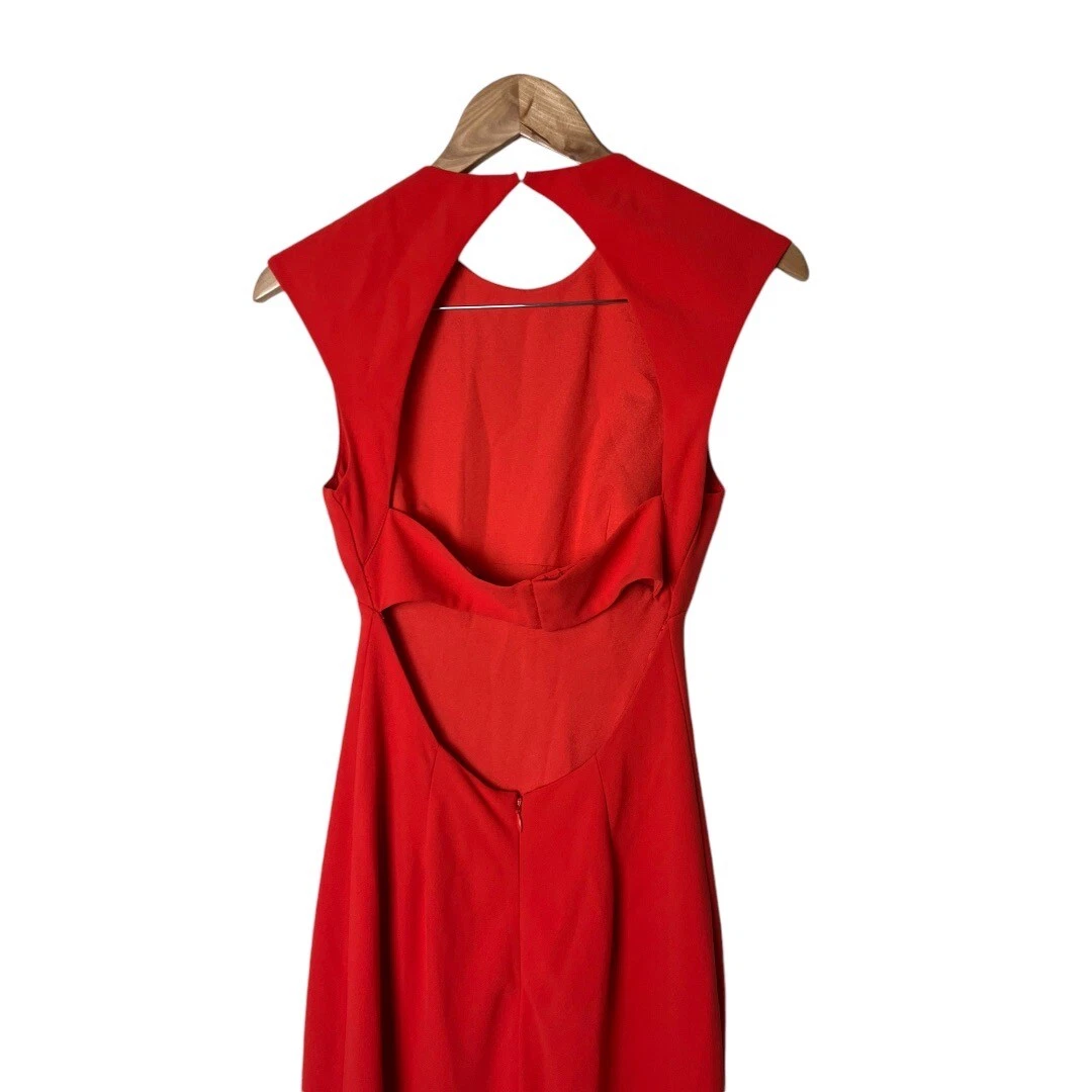 Maxi abito T by Alexander Wang arancione crepe con schiena esposta 4 1054