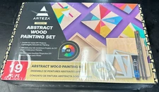 ARTEZA ABSTRACT WOOD PAINTING SET 19PC ARTZ-4885