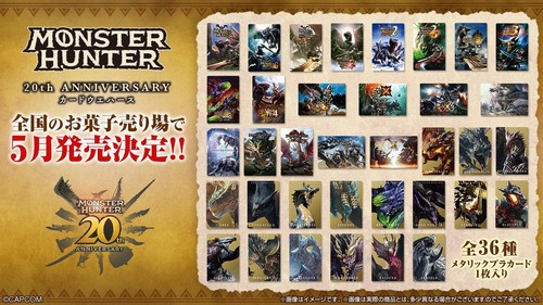 Monster Hunter 20th Anniversary Card Wafers (Box of 20)
