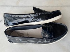 COLE HAAN Women's Grand OS Pinch Maine Classic Penny Loafers Sz 7.5 Patent Black