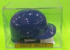 DAVID WELLS SIGNED AUTOGRAPHED TORONTO BLUE JAYS RIDDELL MINI HELMET W/COA