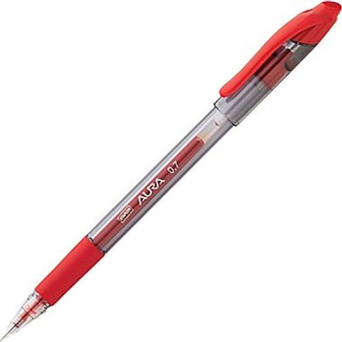Aura Gel Pens Medium Point 0.7 mm Red Skip Free Writing 24 count cushion grip
