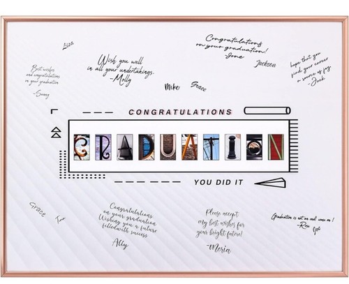 GraduatePro Abschlussdekorationen Signature Board Gästebuch Alternative 12x...