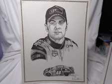 DALE ADKINS PRINT OF JIMMY JOHNSON 11 X 14 NASCAR DRIVER