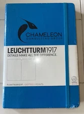 Leuchtturm1917 Medium A5 Dotted Hardcover Notebook (Azure) - 249 Numbered Pages