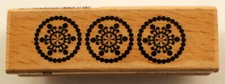Snowflake Seal Trio Hampton Art Studio G Wooden Rubber Stamp #Inv108