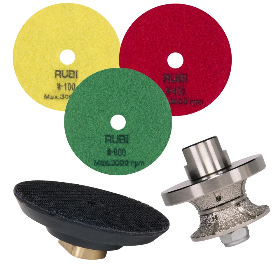 Rubi Bullnose & Polishing Pads Set