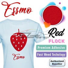 Red Flock Heat Transfer Vinyl HTV T-Shirt 20" Roll Iron On Heat Press DF04