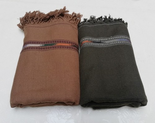 AFGHAN PATOO HANDMADE SAWATI WOOL SOLID PASHTUN SHAWL SCARF WRAP MENS WOMENS - Picture 9 of 16