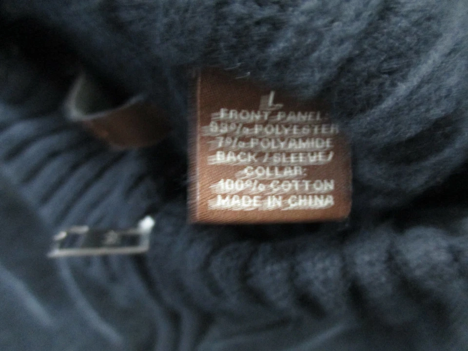 Perry Ellis Jacket Mens Large Black Full Zip Adult Casual Long Sleeve Corduroy - Image 4 of 4