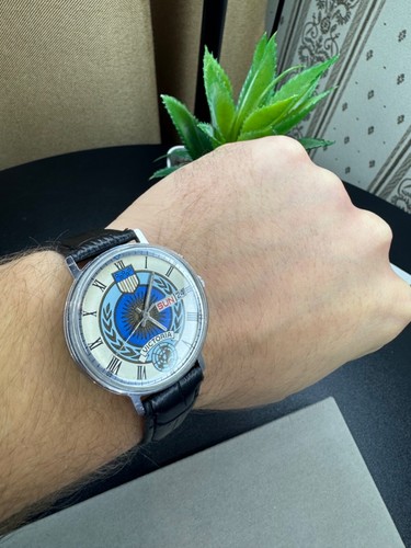 Orologio Vintage URSS Epoca Sovietica Slava Victoria USA USSR Data Meccanica Epoca - Foto 12 di 14