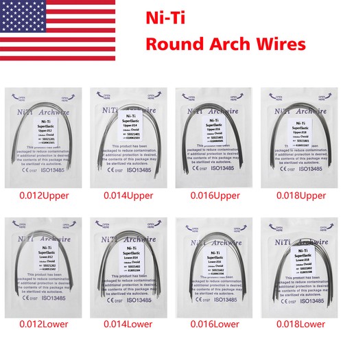 10 packs Arcos de Dental Ortodoncia Redondos Niti Arco de Alambre Su Arch Wire - Picture 2 of 44