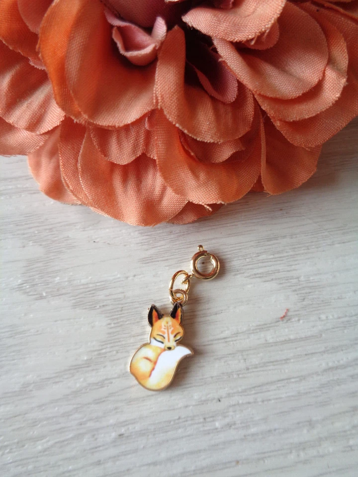 Taschen-oder Schlüsselanhänger "Fuchs"  Emaille 2