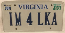 Vanity I AM FOR LKA LIKA license plate Sri Lanka Luka Lika Leka Loka Laika Laka