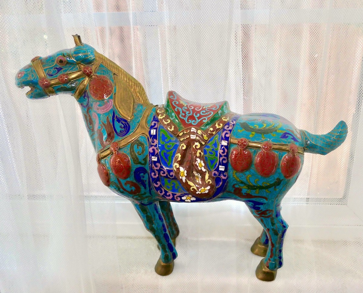 19th Century Chinese Cloisonné Enamel 14x11.25