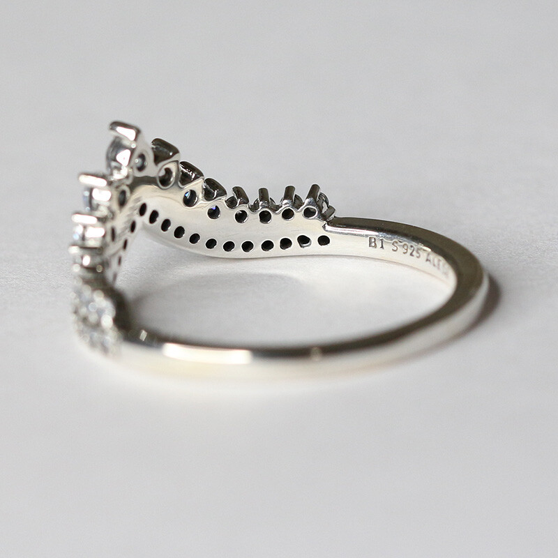 【ROMANTIC CROWN】25SS★ SCRIBBLE SHINING L/S NEW AUTHENTIC PANDORA WISH CROWN RING 197736CZ MULTIPLE SZ W