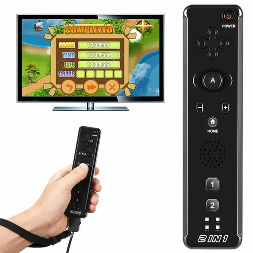 Built in Motion Plus Remote Controller &Nunchuck for Nintendo Wii /Wii U Console
