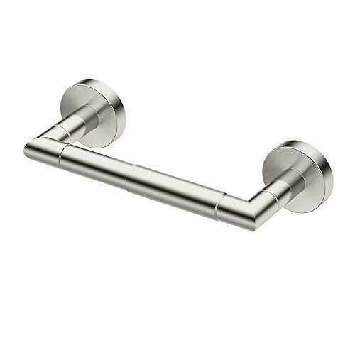 Gatco 4643B Glam Standard Toilet Paper Holder, Satin Nickel
