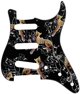 Leopard Pattern Pickguard Guitar For Fender US 57' 8 Screw Stratocaster Strat