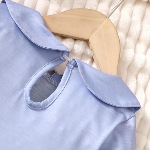 Newborn Kids Baby Girls Long Sleeve Floral Dress Christmas Party Pleated Dresses - Picture 7 of 20