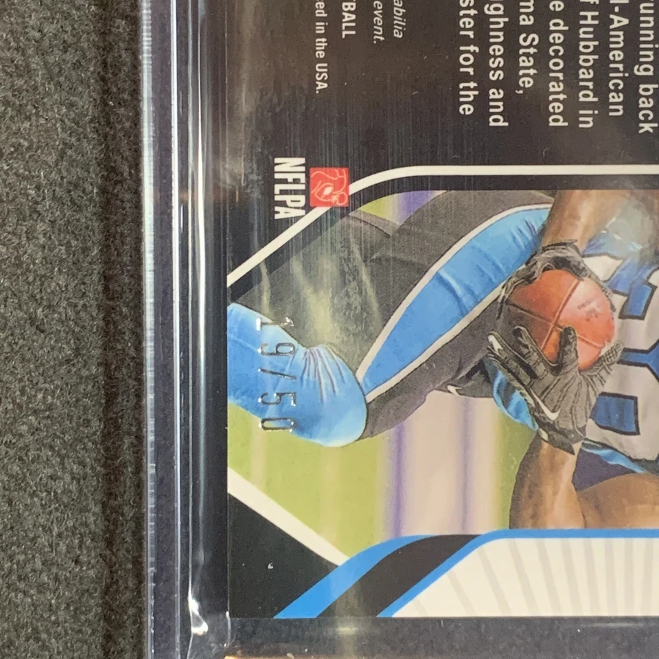 2021 Obsidian Chuba Hubbard RC Eruption Green Electric Etch Patch 19/50 Panthers - Image 4 of 4