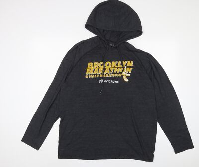 Cheetah Herren Pullover Hoodie grau Baumwolle Größe M
