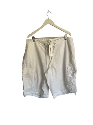 Urban Outfitters Neu mit Etikett Iets Frans weiße Baumwolle Cargoshorts Größe 28'' UVP £49