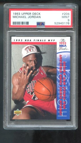1993-94 Upper Deck 204 Michael Jordan PSA 9 Graded Card NBA Finals MVP Highlight