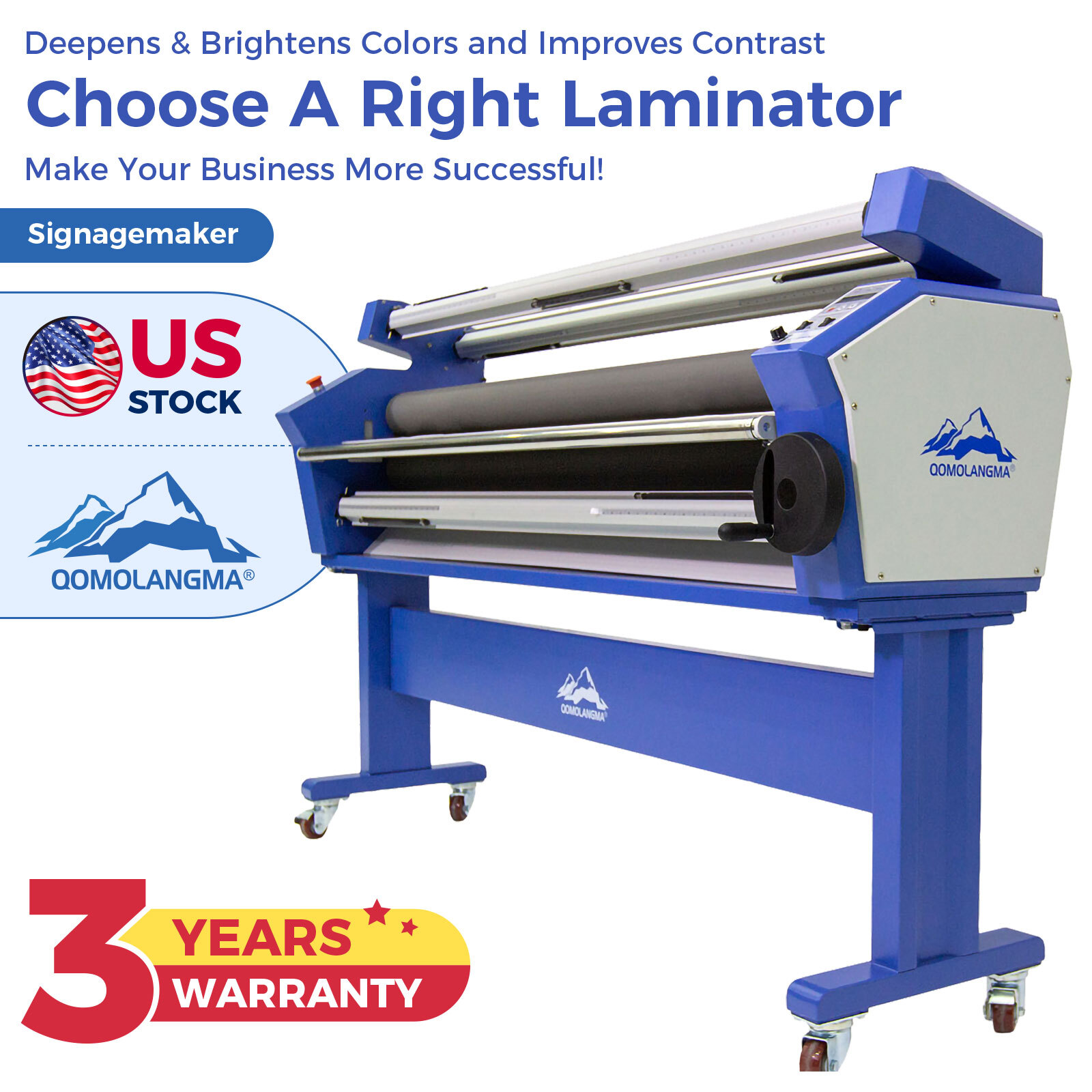 US Stock 63in Full-auto Wide Cold Laminator Heat Assisted Cold Roll Lamination-image
