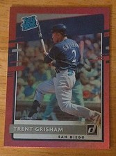 2020 Panini Donruss Rated Rookie Holo Purple Trent Grisham #43 Rookie RC