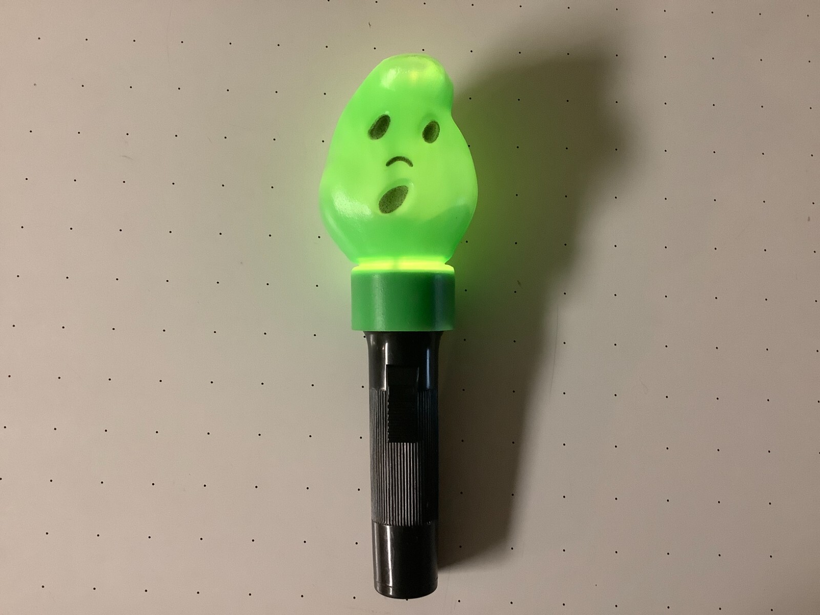 Hot Pink & Green Blinky Ghost Lite Blow Mold Flashlights SetVintage