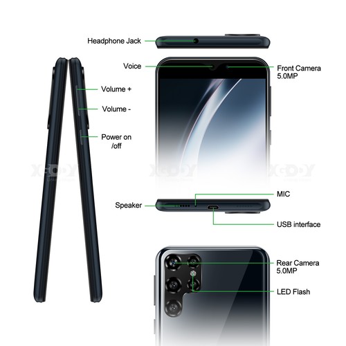 XGODY 2024 New Android Cell Phone Cheap Unlocked Smartphone 2 SIM Quad Core 16GB - Picture 12 of 16