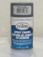 Testors Spray Paint ~ Gray  Semi-Gloss Primer 1237  Enamel 3oz Rust-Oleum Grey ✨