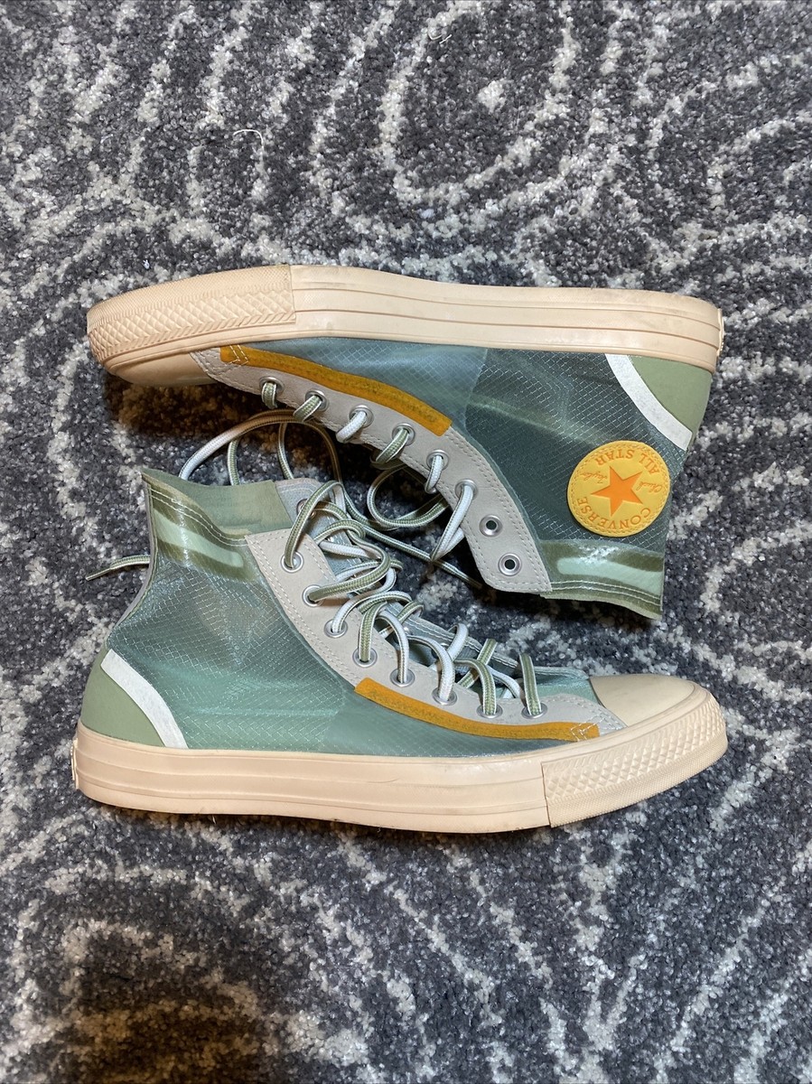 Men\'s 8.5 / Women\'s 10.5 - Converse High Translucent Deep Emerald Skate Sneakers Solid Dark Green Printed Men main image 4