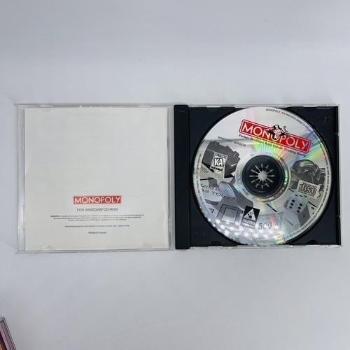 VINTAGE 1995 HASBRO MONOPOLY INTERACTIVE BOARD GAME PC CD-ROM W/MANUAL-90S - Bild 7 von 8