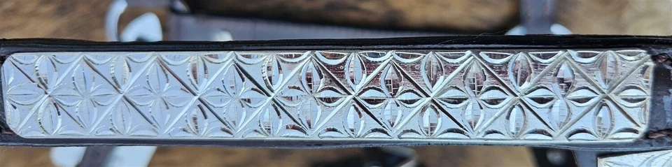 Halter Horse Silver Show - Grabado floral - Tamaño caballo - Plomo a juego Foto 4 de 4