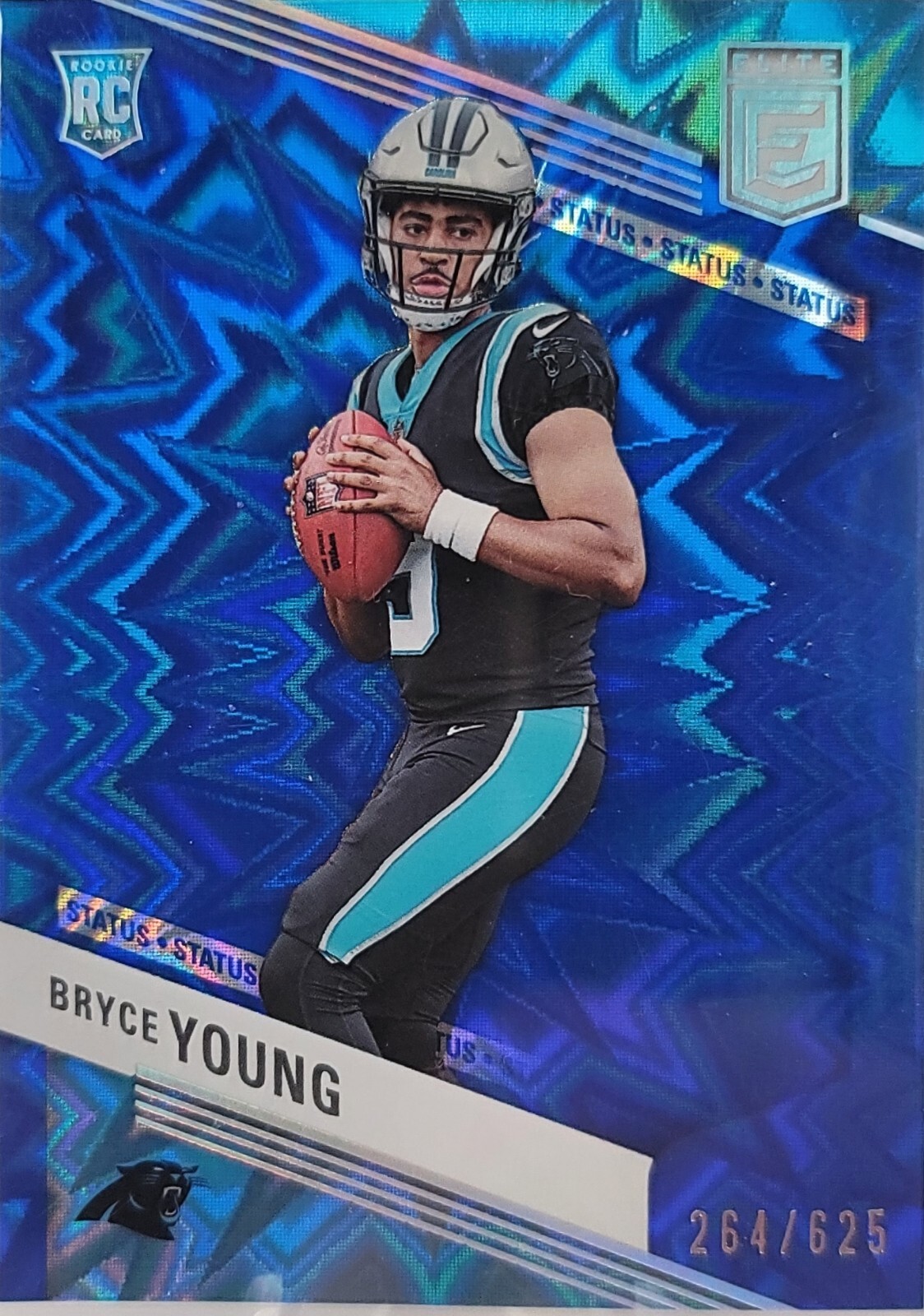 2023 Panini Donruss Elite - Blue Status Explosion #110 Bryce Young /625 (RC)