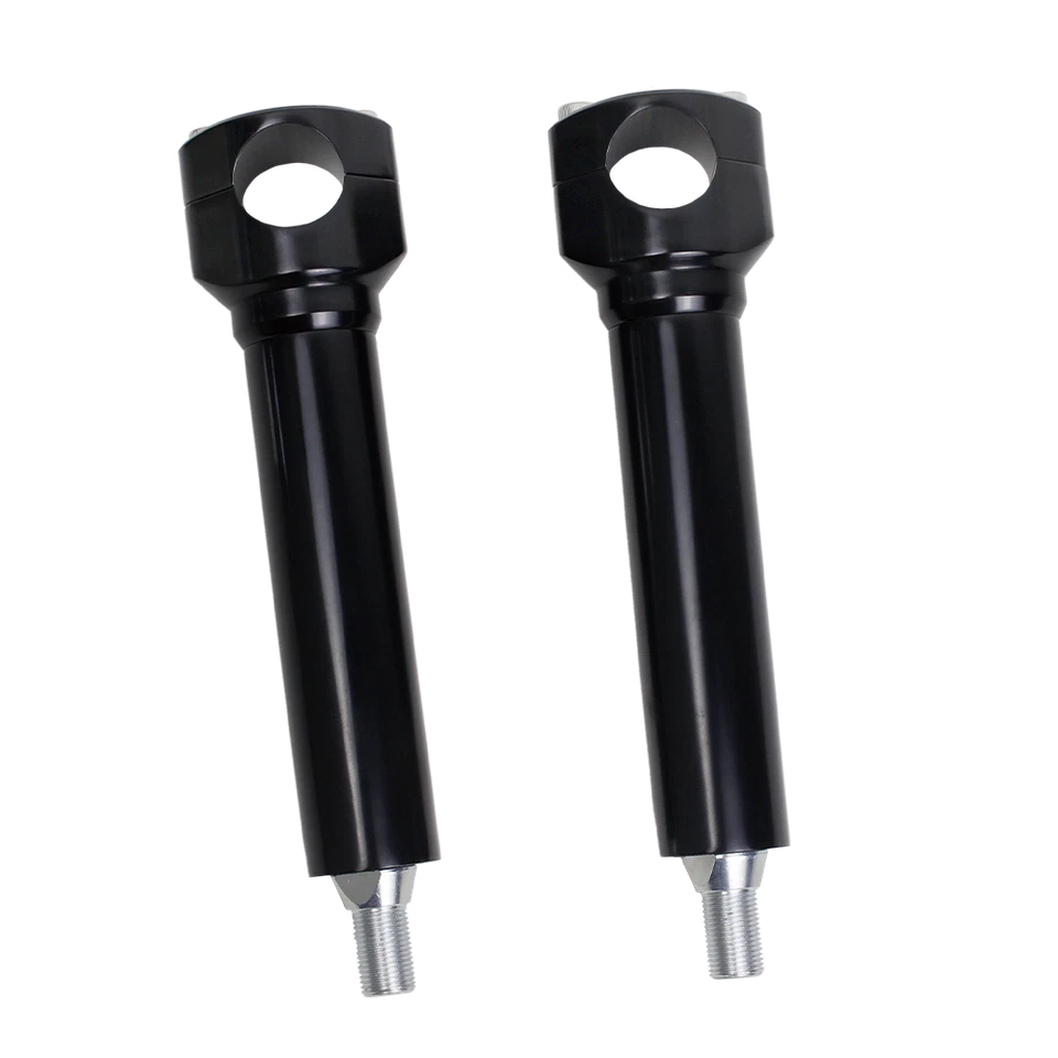 Abrazadera Springer Riser negra de 8,0" de altura 1,0" para Harley 97-más tarde Cross Bones FLSTS Foto 2 de 4