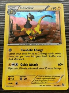 Pokemon Xy Flashfire Heliolisk 37 106 Raro Holo Tema Deck Esclusivo Ebay