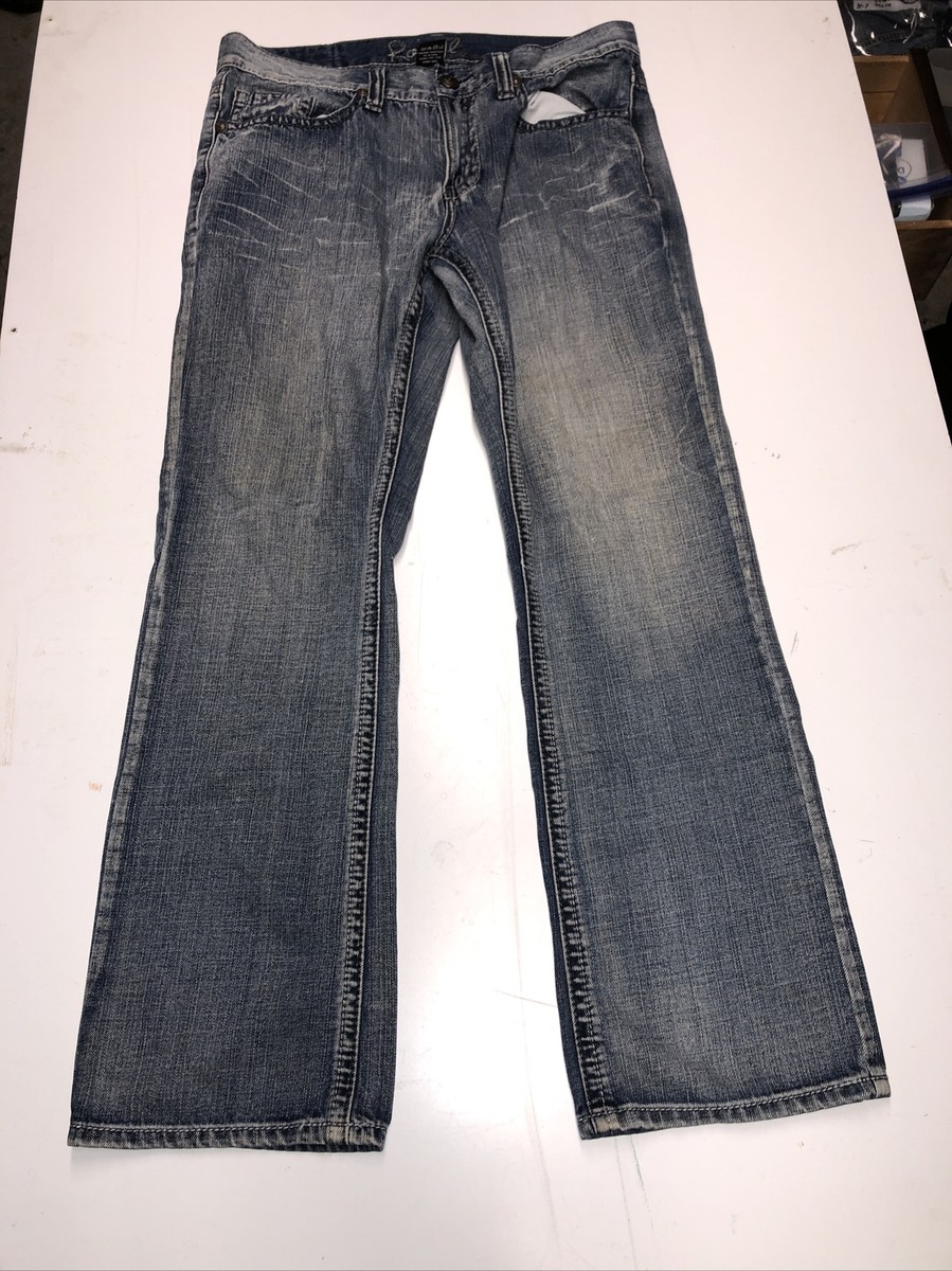 Men's Royal Premium Blue Denim Jeans, Tag 32x30 Straight Leg(K-8