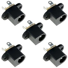 5x 2.5mm Chassis Mounting DC Power Socket Connector