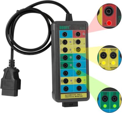 DUOYI OBD2 Breakout Box Auto 16-Pin OBDII Protocol Detector Tool W/35inch Cable
