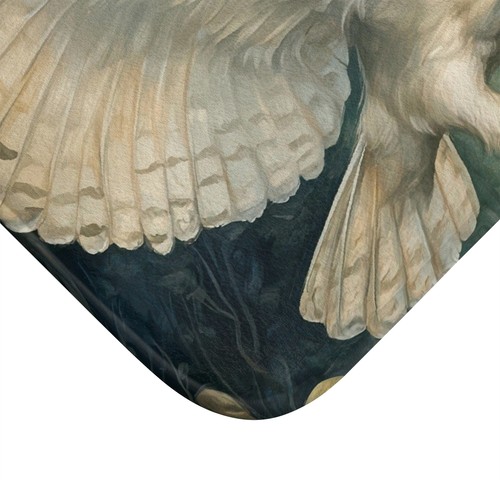 Elegante Eule Badematte, von der Natur inspirierte Badezimmerdekoration, rustikaler Wohnakzent - Bild 7 von 9