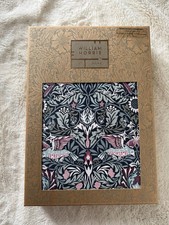 Image of William Morris Bird Cherry Nightshade King Duvet Cover Set Cotton Sateen BNIB