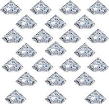 Clear Diamond Place Card Holders 24Pcs Acrylic Table Number  Name Stand for Wed