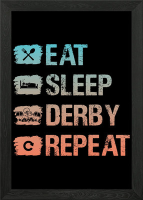 Demolition Derby Racing Mo gerahmtes Wandbild Poster Leinwanddruck Bild