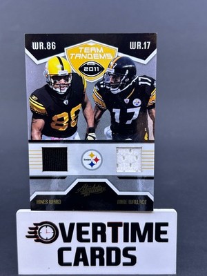 2011 Absolute Memorabilia Team Tandems Hines Ward Mike Wallace /50 Game Worn