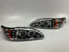 New Fdm1091aw Projector Headlight Headlamp Kit Set - 1994-1998 Ford Mustang