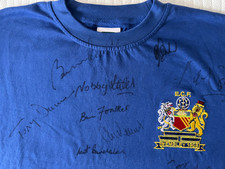 Signed Manchester United 1968 Jersey Charlton Autograph Man Utd Soccer Shirt COA