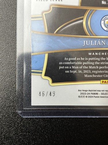 2023 Select Premier League EPL Julian Alvarez Tie-Dye 46/49 #243 Manchester City - Picture 3 of 3